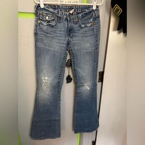 True Religion vintage low rise flare Joey jeans